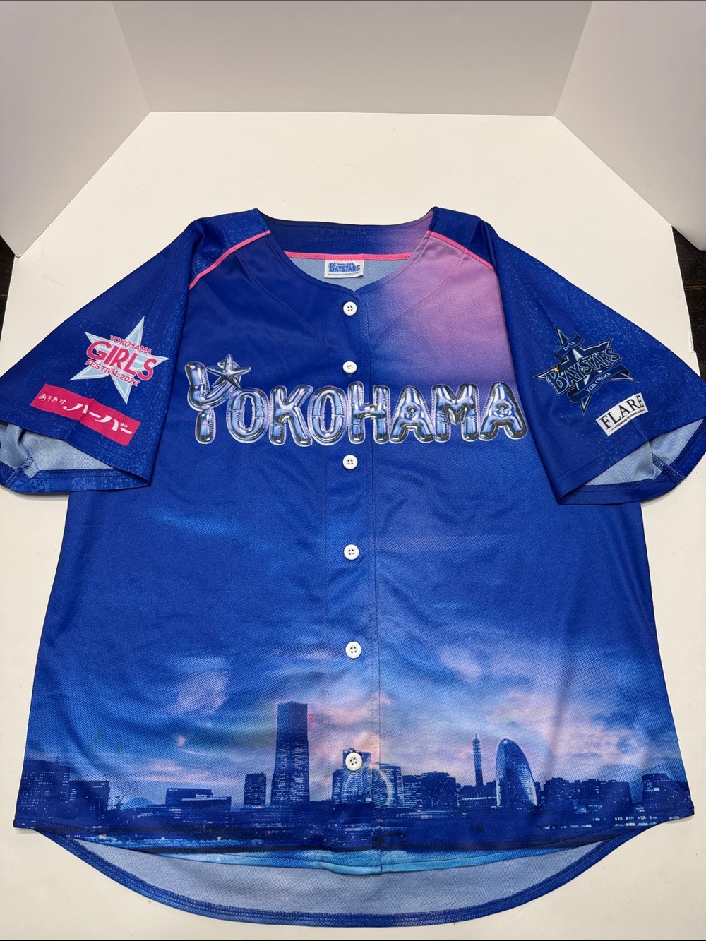 Yokohama Baystars DeNA Girls Gradient Blue Baseball Jersey